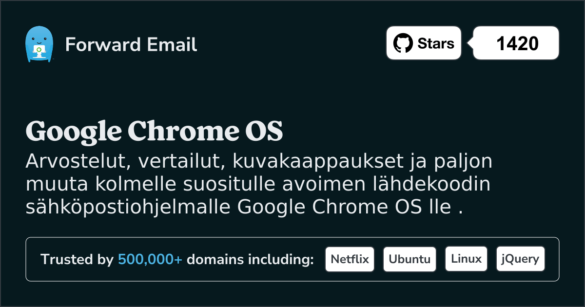 3 suosikki avoimen lähdekoodin sähköpostiohjelmaa Google Chrome OS vuonna 2025