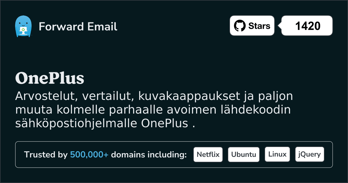 3 parasta avoimen lähdekoodin sähköpostiohjelmaa OnePlus vuonna 2025