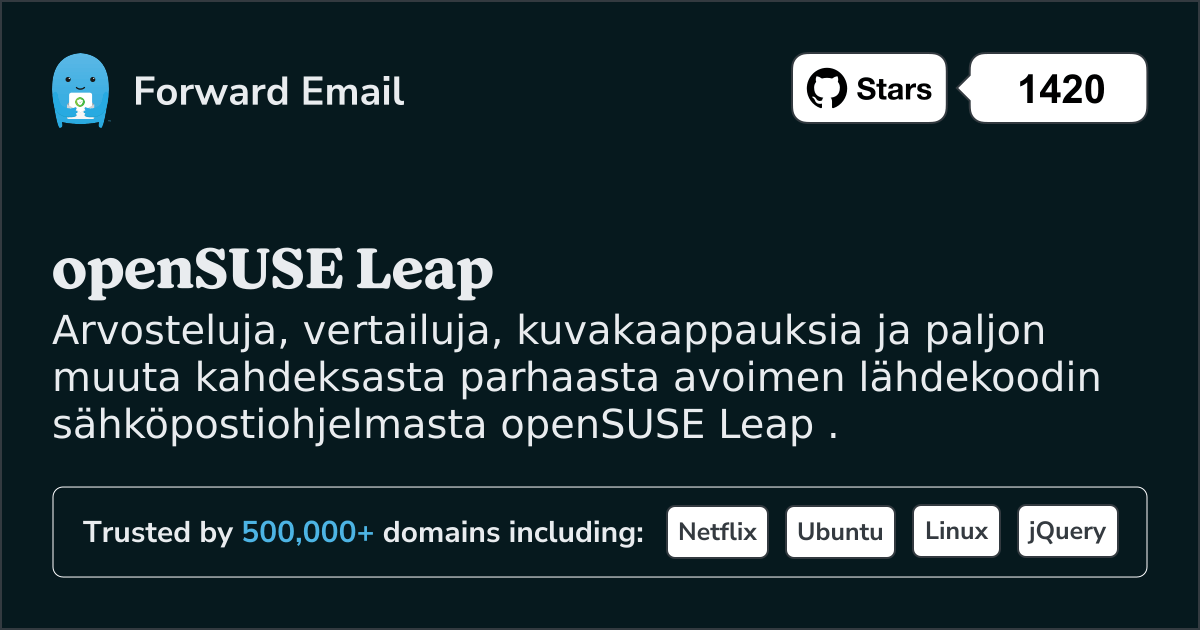 8 suosituinta avoimen lähdekoodin sähköpostiohjelmaa openSUSE Leap vuonna 2025