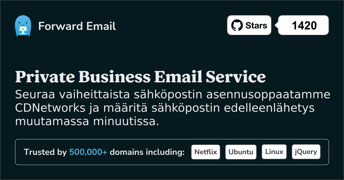 Sähköpostin määrittäminen CDNetworks