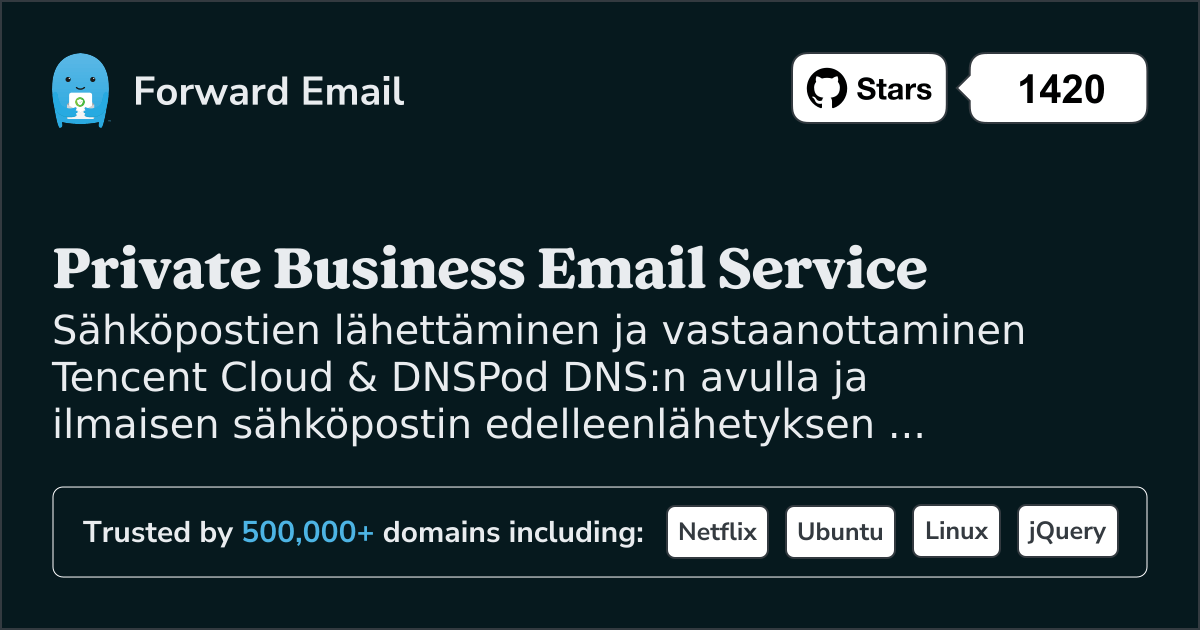 Sähköpostin määrittäminen Tencent Cloud & DNSPod