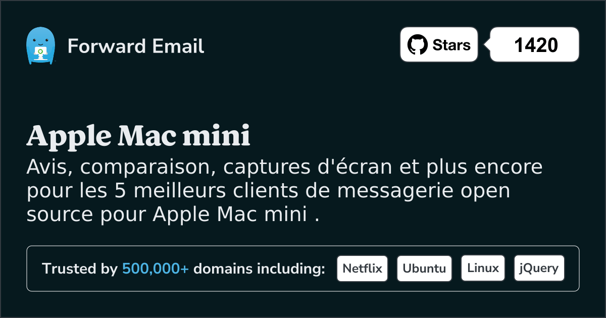 Les 5 meilleurs clients de messagerie Open Source pour Apple Mac mini en 2025