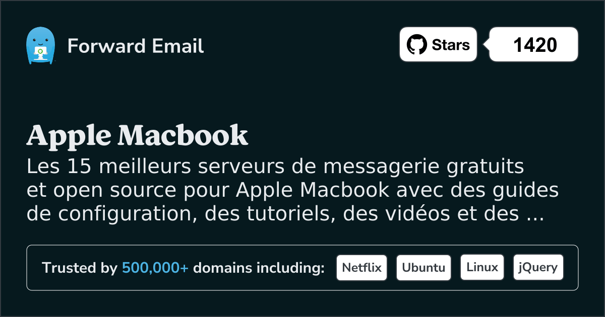 15 meilleurs serveurs de messagerie open source pour Apple Macbook en 2025