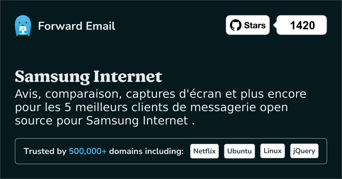 Les 5 meilleurs clients de messagerie open source pour Samsung Internet en 2025