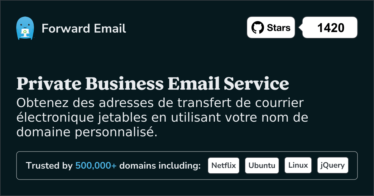 Adresses e-mail jetables pour domaines personnalisés