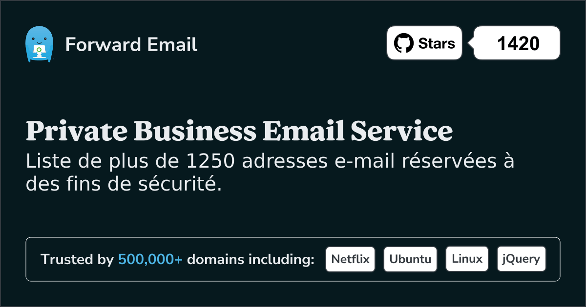 Adresses e-mail réservées aux administrateurs