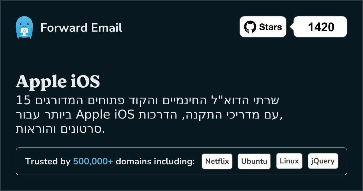15 שרתי דואר אלקטרוני בדירוג קוד פתוח עבור Apple iOS ב 2025