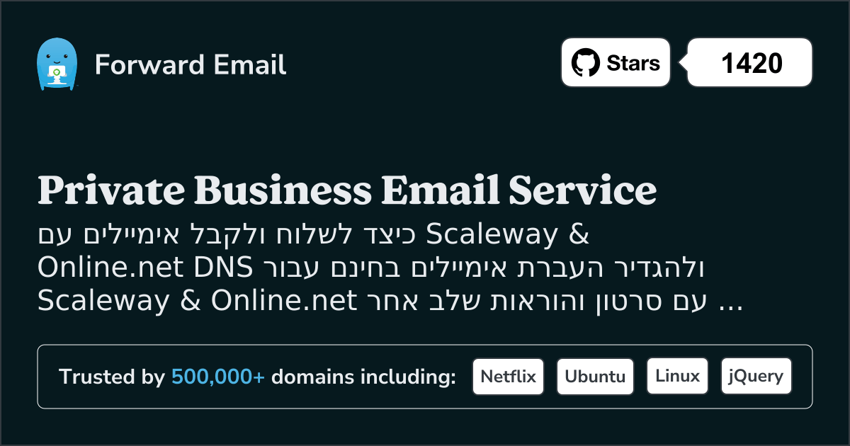כיצד להגדיר דוא"ל עם Scaleway & Online.net