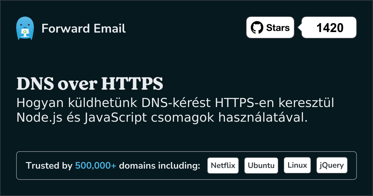Node.js DNS HTTPS-en keresztül