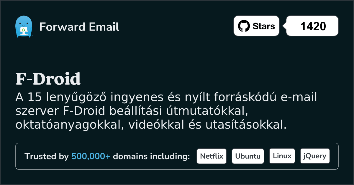 15 csodálatos nyílt forráskódú e-mail szerver F-Droid 2025 ben