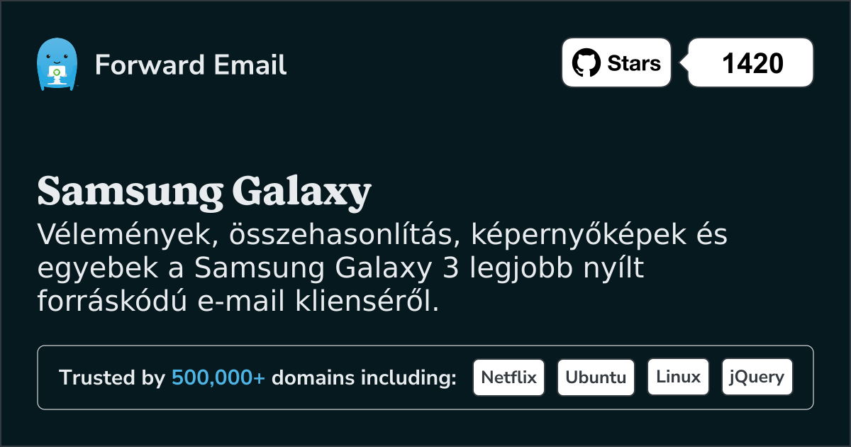 A Samsung Galaxy 3 legnépszerűbb nyílt forráskódú e-mail kliense 2025 ben