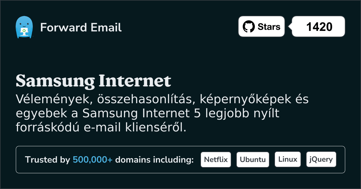 Samsung Internet 5 legnépszerűbb nyílt forráskódú e-mail kliense 2025 ben