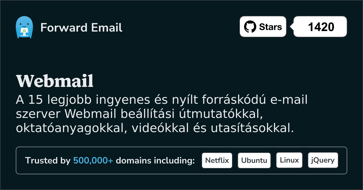 15 legnépszerűbb nyílt forráskódú e-mail szerver Webmail 2025 ben