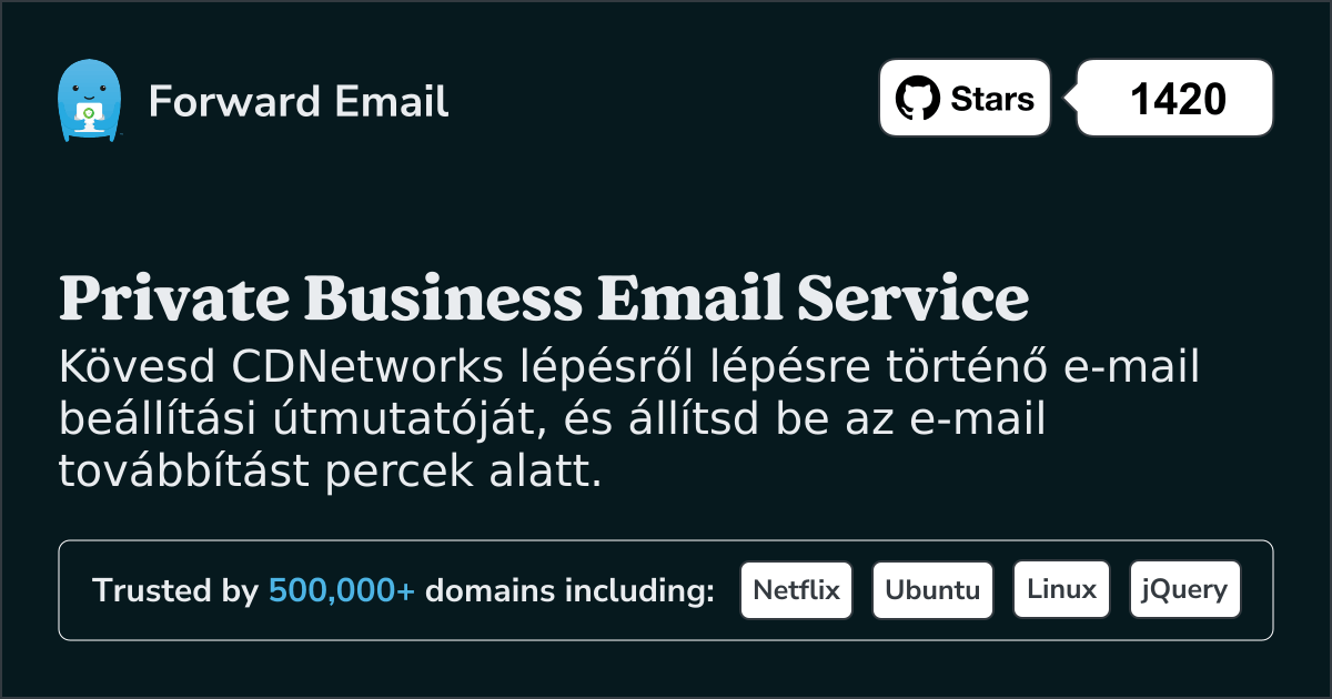 Hogyan állítsd be az e-mailt CDNetworks segítségével