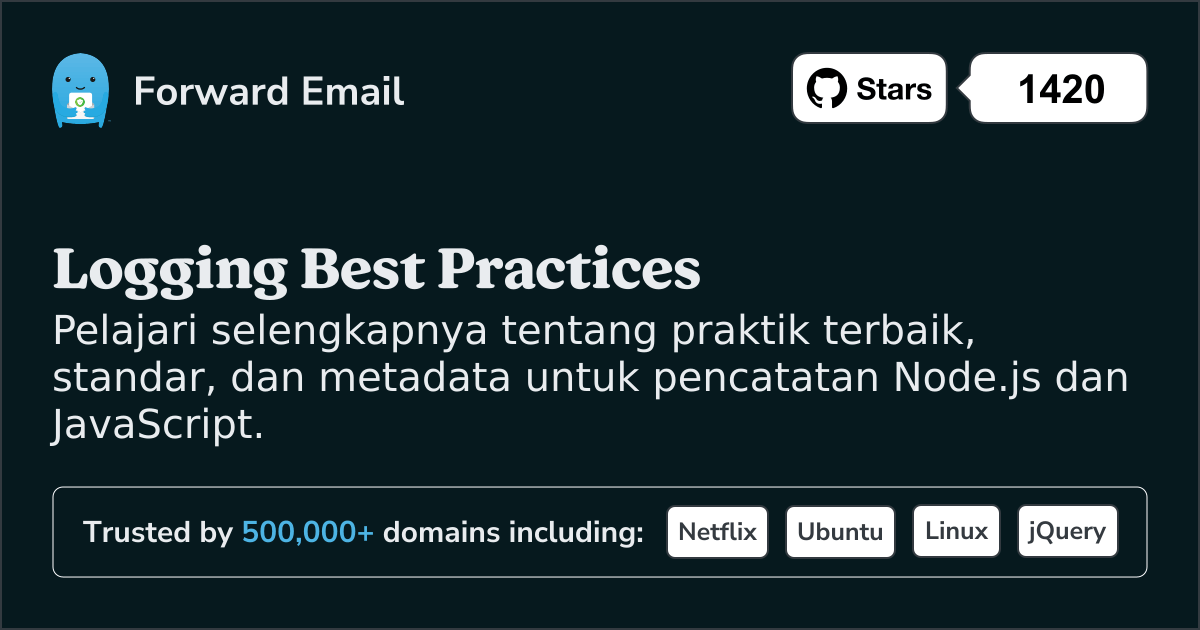 Praktik Terbaik untuk Pencatatan Node.js