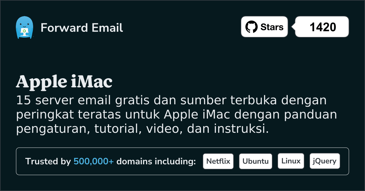 15 Server Email Open Source Berperingkat Teratas untuk Apple iMac pada 2025