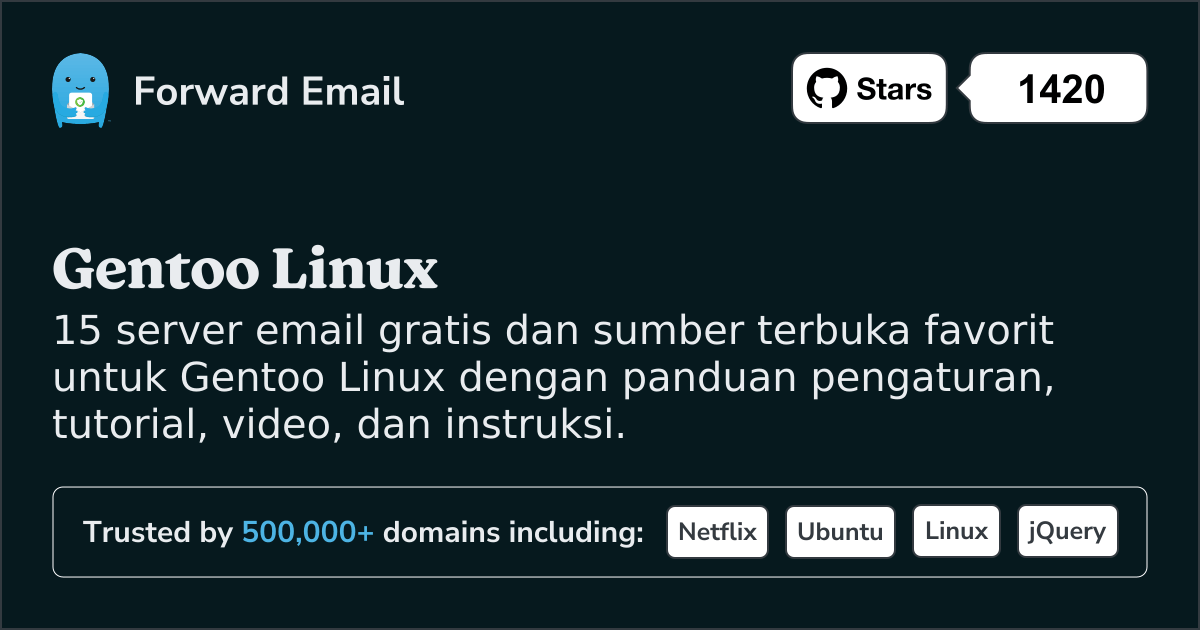 15 Server Email Open Source Favorit untuk Gentoo Linux pada 2025