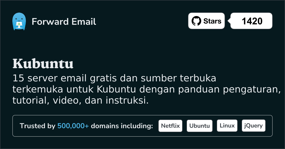 15 Server Email Open Source Terkemuka untuk Kubuntu pada 2025