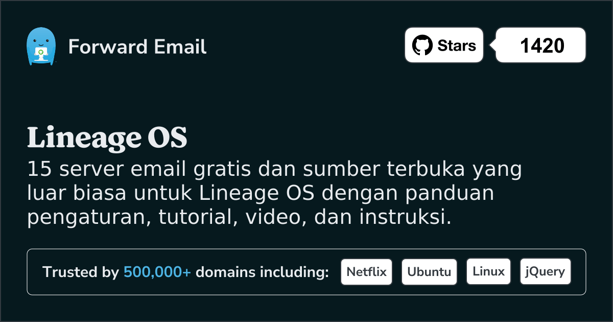 15 Server Email Open Source Luar Biasa untuk Lineage OS pada 2025