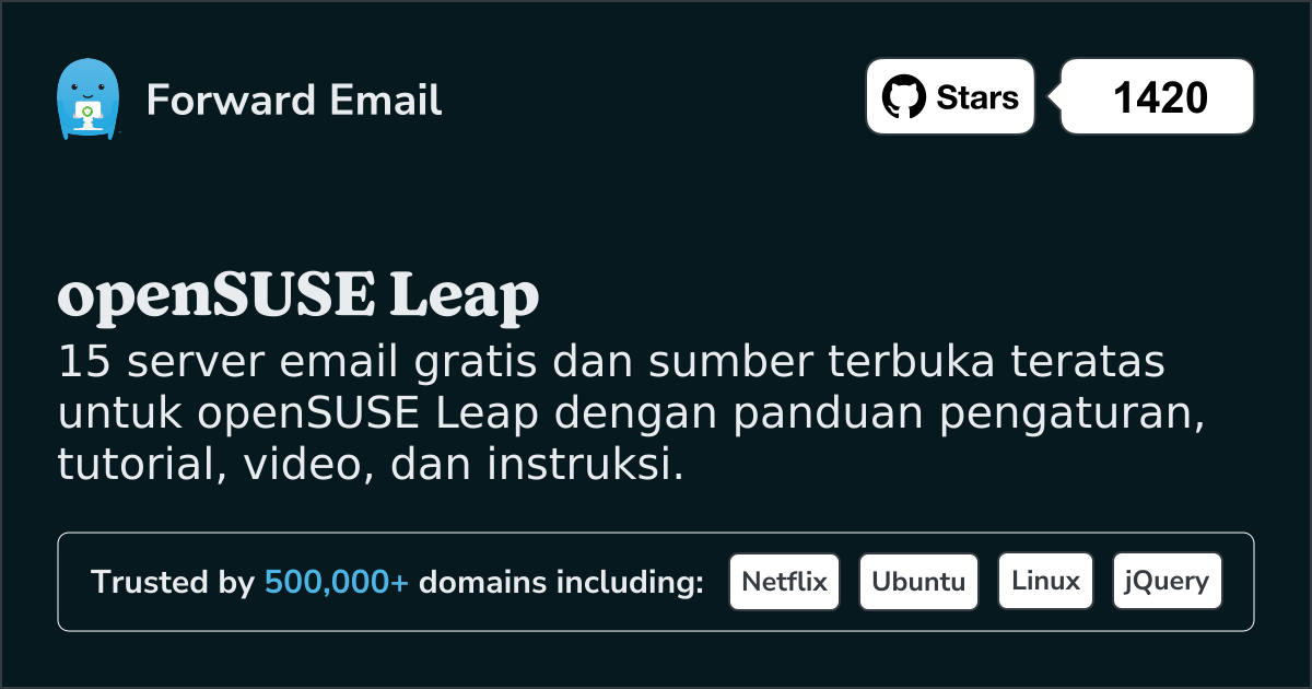 15 Server Email Open Source Teratas untuk openSUSE Leap pada 2025