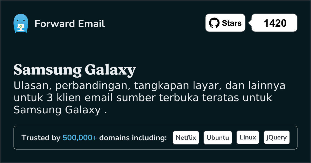 3 Klien Email Open Source Teratas untuk Samsung Galaxy pada 2025