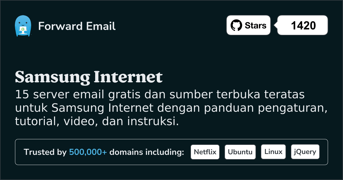 15 Server Email Open Source Teratas untuk Samsung Internet pada 2025