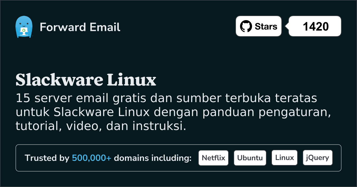 15 Server Email Open Source Teratas untuk Slackware Linux pada 2025