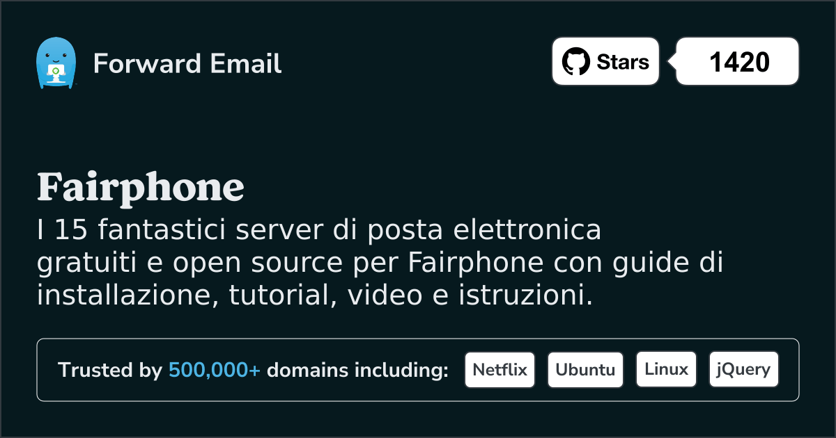 15 fantastici server di posta elettronica open source per Fairphone nel 2025