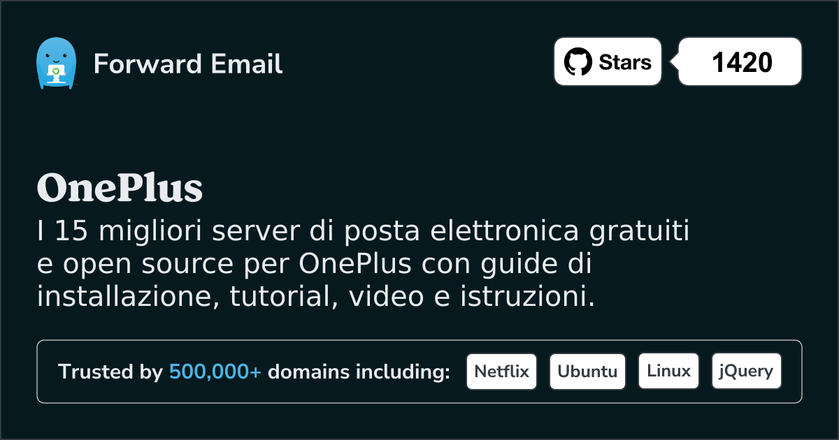 I 15 migliori server di posta elettronica open source per OnePlus nel 2025