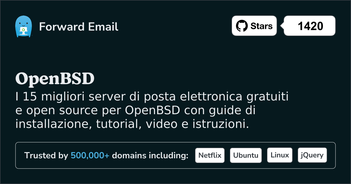 I 15 migliori server di posta elettronica open source per OpenBSD nel 2025