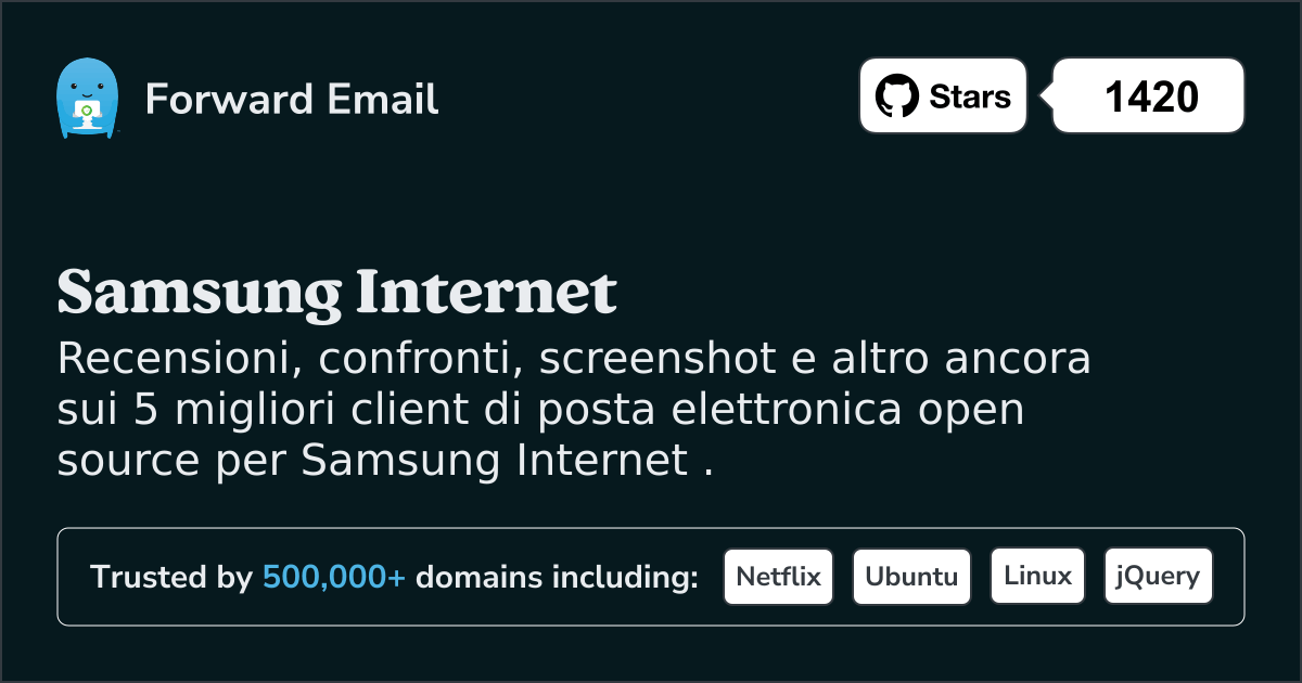 I 5 migliori client di posta elettronica open source per Samsung Internet nel 2025