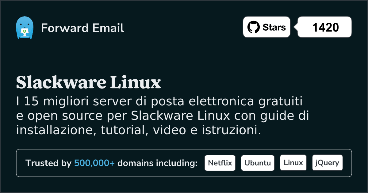 I 15 migliori server di posta elettronica open source per Slackware Linux nel 2025