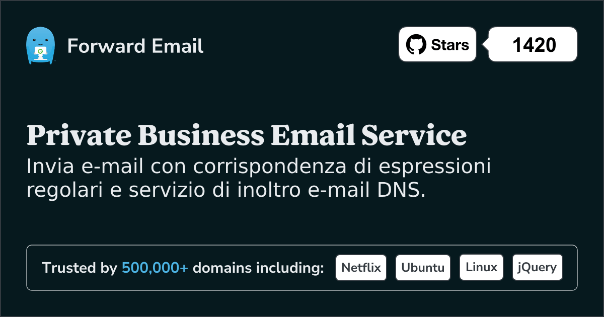 Espressione regolare di inoltro e-mail per domini personalizzati