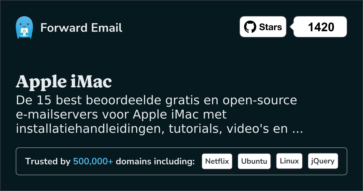 15 best beoordeelde open source e-mailservers voor Apple iMac in 2025