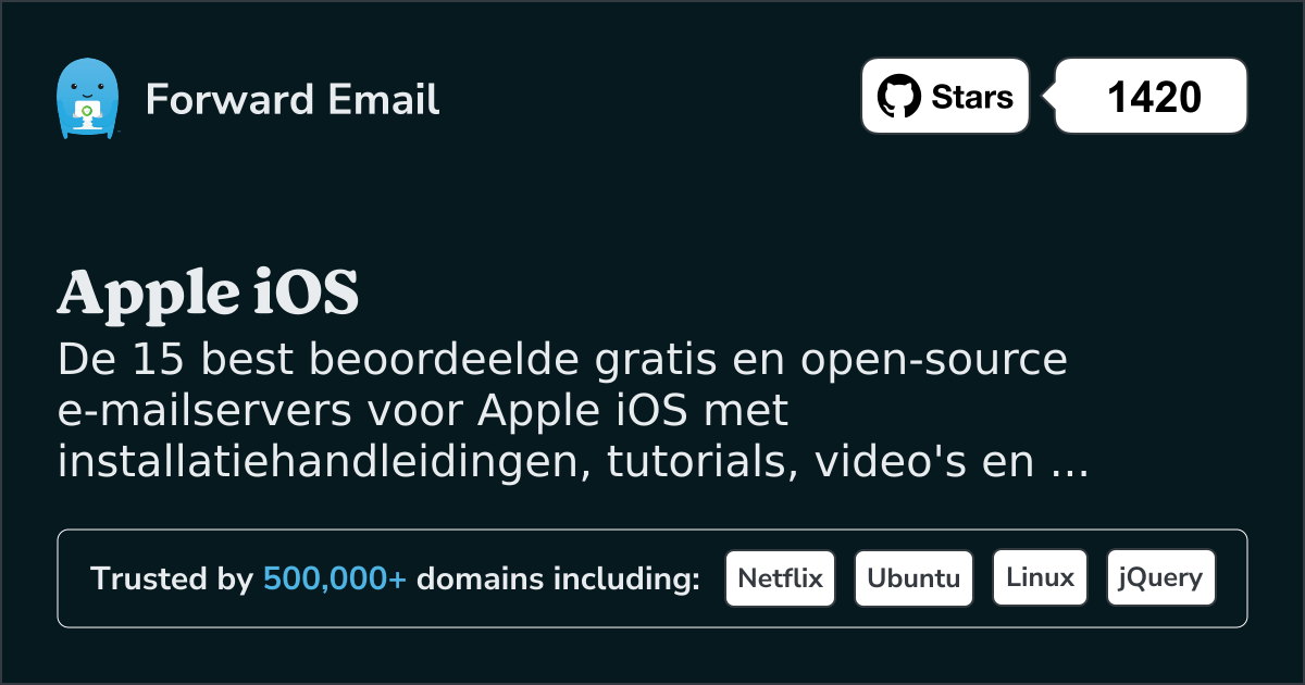 15 best beoordeelde open source e-mailservers voor Apple iOS in 2025