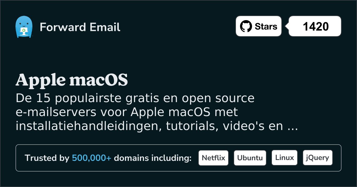 15 populairste open source e-mailservers voor Apple macOS in 2025