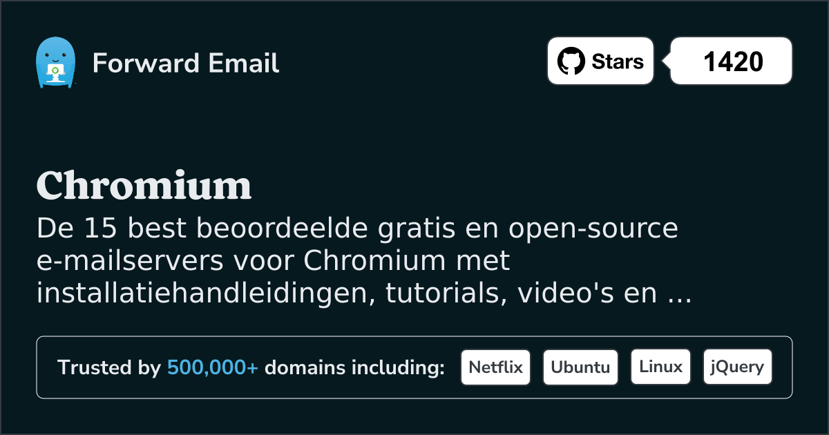 15 best beoordeelde open source e-mailservers voor Chromium in 2025
