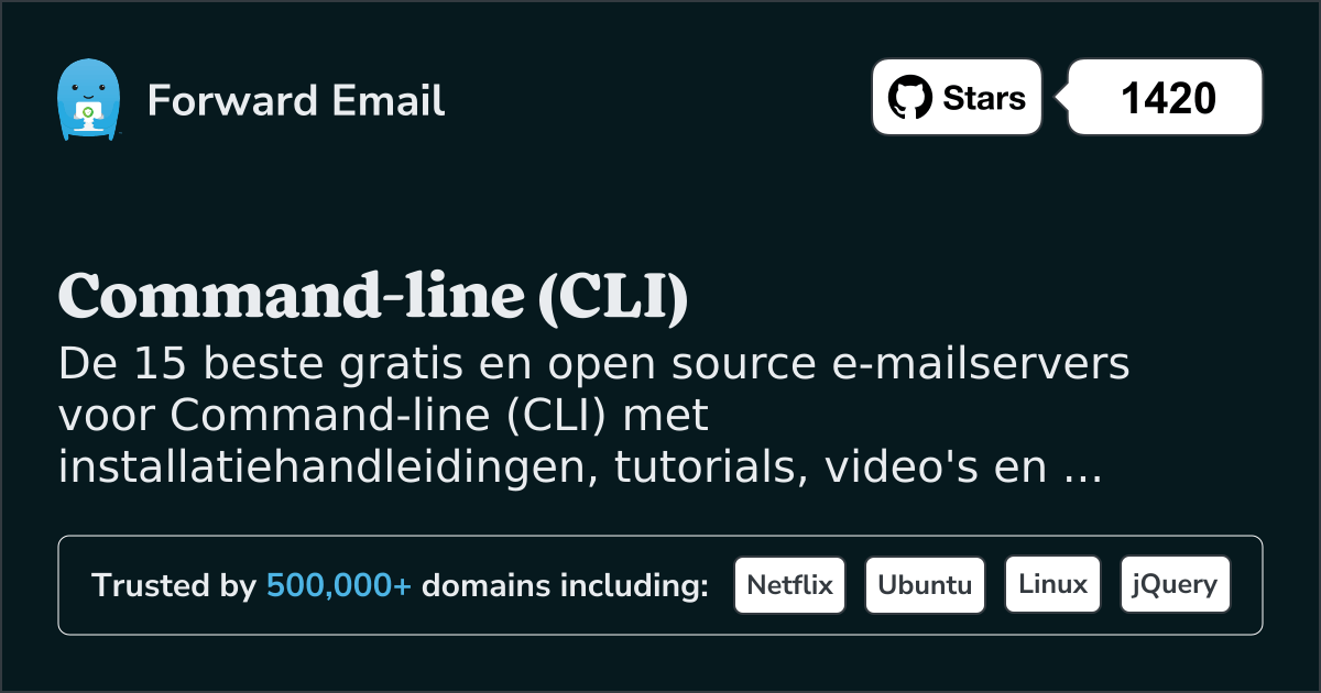 15 beste open source e-mailservers voor Command-line (CLI) in 2025