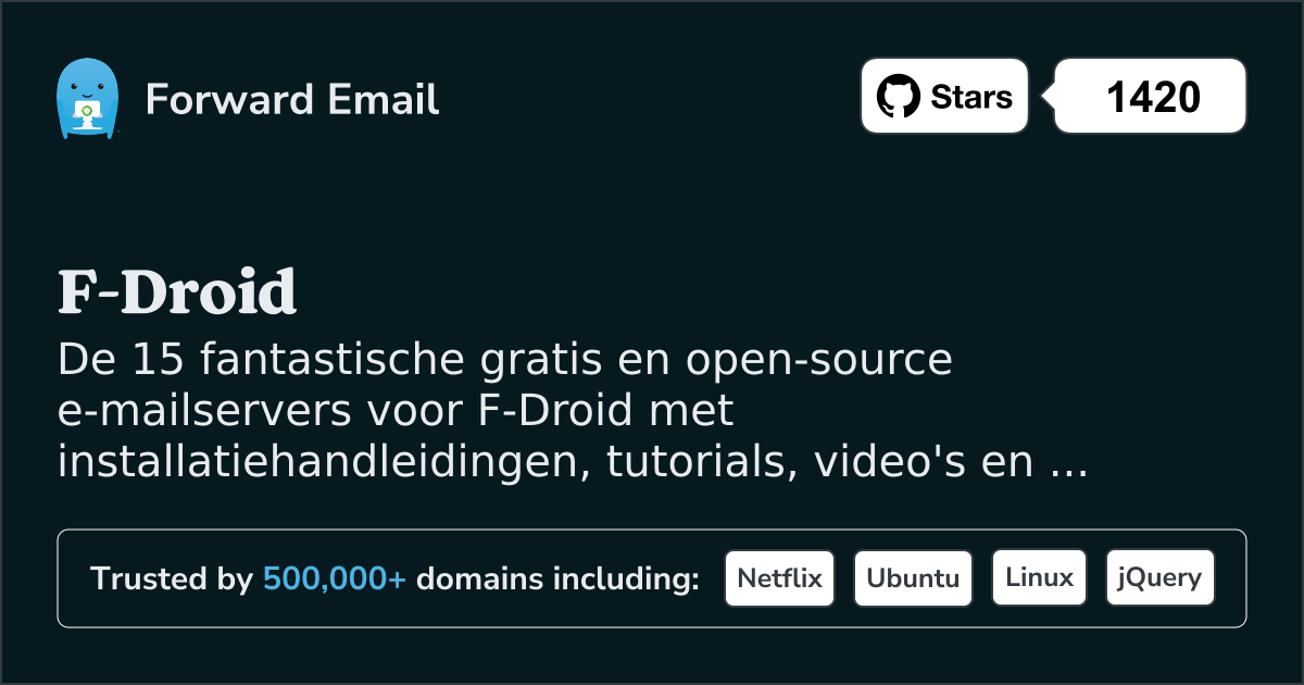 15 geweldige open source e-mailservers voor F-Droid in 2025