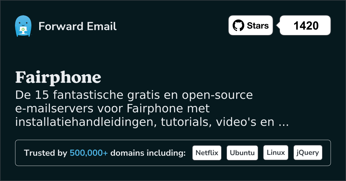 15 geweldige open source e-mailservers voor Fairphone in 2025