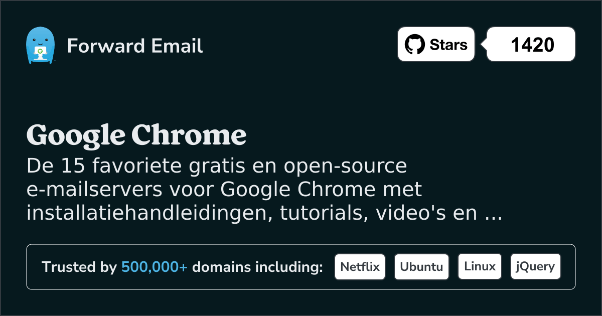 15 favoriete open source e-mailservers voor Google Chrome in 2025
