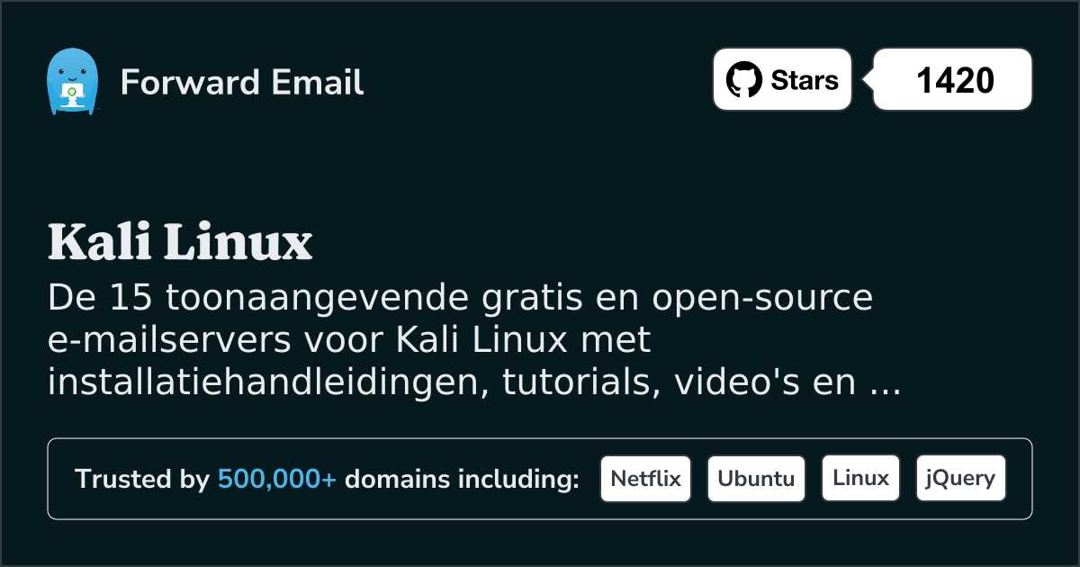 15 toonaangevende open source e-mailservers voor Kali Linux in 2025