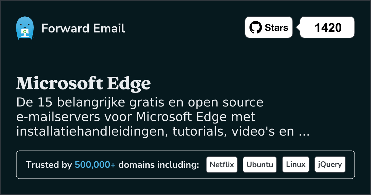 15 belangrijke open source e-mailservers voor Microsoft Edge in 2025