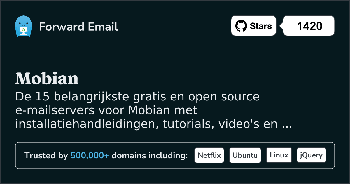 15 belangrijke open source e-mailservers voor Mobian in 2025