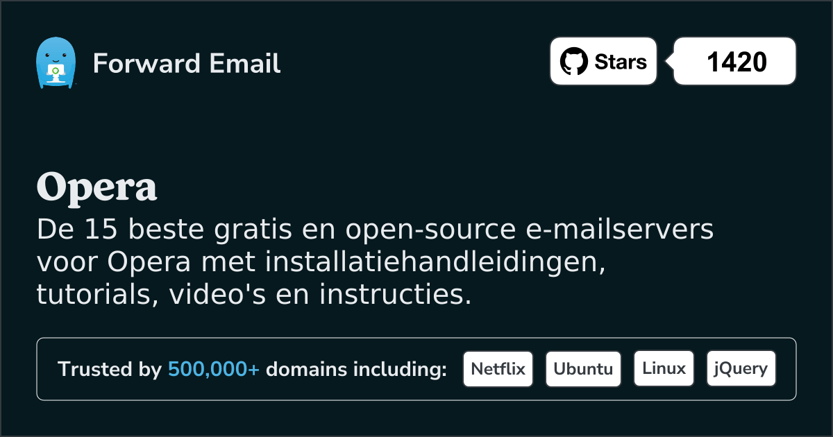 15 beste open source e-mailservers voor Opera in 2025