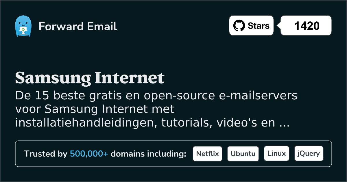 15 beste open source e-mailservers voor Samsung Internet in 2025