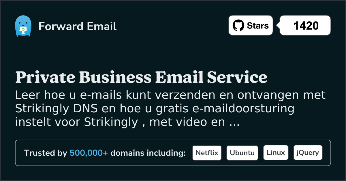 E-mail instellen met Strikingly