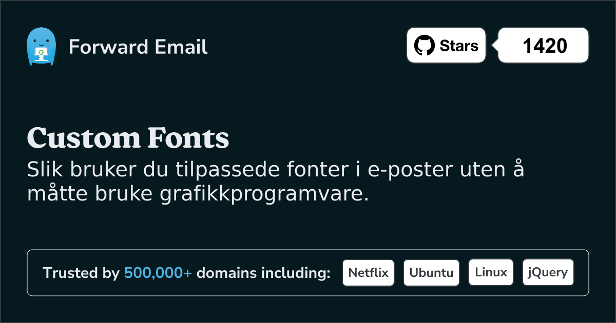 Tilpassede fonter i e-poster