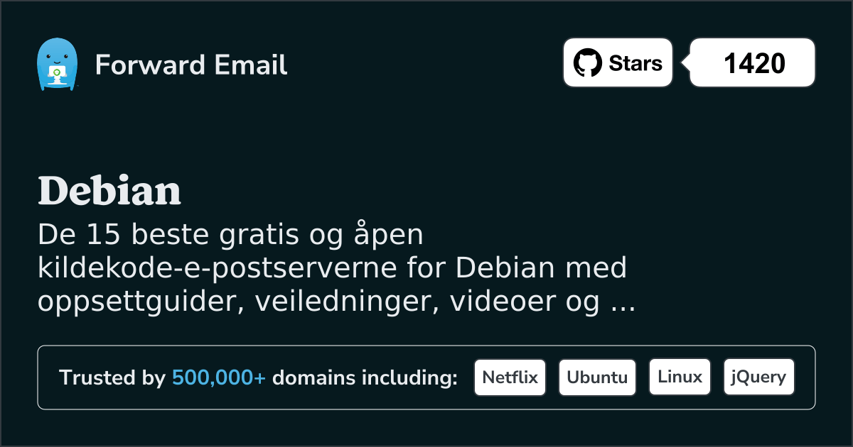 15 beste åpen kildekode-e-postservere for Debian i 2025