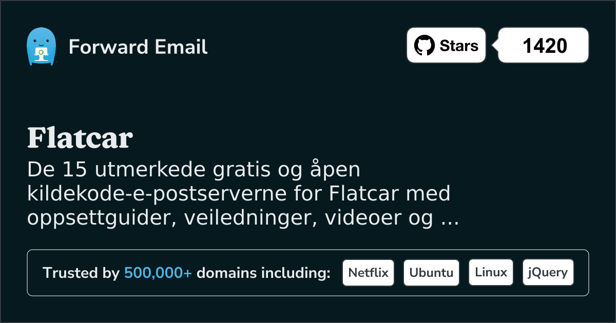 15 utmerkede åpen kildekode-e-postservere for Flatcar i 2025